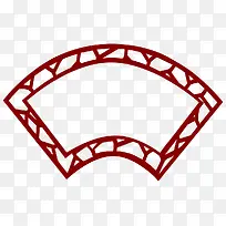 红色扇形边框-空若网 红色扇形边框-空若网