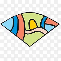 多彩扇形边框-空若网 多彩扇形边框-空若网