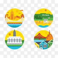 扁平化美国图标合集-空若网 扁平化美国图标合集-空若网