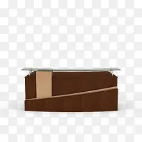 拼色棕色玻璃台面企业前台-空若网 拼色棕色玻璃台面企业前台-空若网