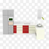 红白色厨房台面-空若网 红白色厨房台面-空若网