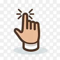 简约卡通手指点击矢量图标免抠图-空若网 简约卡通手指点击矢量图标免抠图-空若网