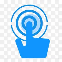 蓝色扁平化手指点击元素-空若网 蓝色扁平化手指点击元素-空若网