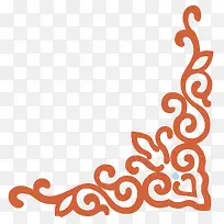 橙色中国风窗纸创意底边-空若网 橙色中国风窗纸创意底边-空若网