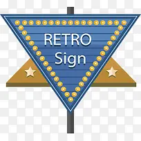 蓝色三角形霓虹灯-空若网 蓝色三角形霓虹灯-空若网