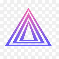 蓝紫渐变色立体感正三角形-空若网 蓝紫渐变色立体感正三角形-空若网