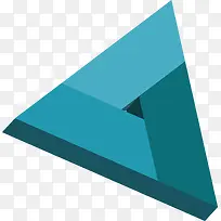 立体蓝色三角形-空若网 立体蓝色三角形-空若网