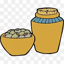 瓷器罐子矢量素材-空若网 瓷器罐子矢量素材-空若网