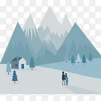 矢量手绘扁平化大山-空若网 矢量手绘扁平化大山-空若网