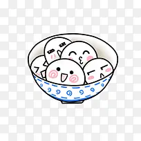 可爱汤圆手绘风格图形-空若网 可爱汤圆手绘风格图形-空若网