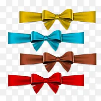 4款彩色蝴蝶结丝带矢量素材-空若网 4款彩色蝴蝶结丝带矢量素材-空若网