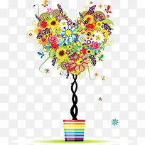 花纹爱心树木-空若网 花纹爱心树木-空若网