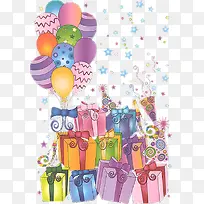 卡通手绘礼物气球-空若网 卡通手绘礼物气球-空若网