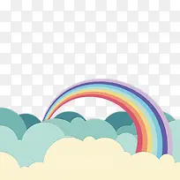 矢量云彩和彩虹-空若网 矢量云彩和彩虹-空若网