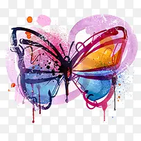 水彩墨迹蝴蝶-空若网 水彩墨迹蝴蝶-空若网