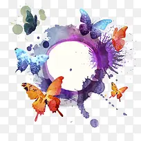 水彩墨迹创意图形-空若网 水彩墨迹创意图形-空若网