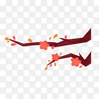手绘中国风梅枝树枝-空若网 手绘中国风梅枝树枝-空若网