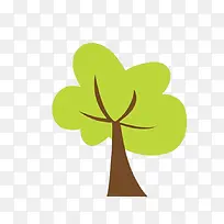 绿色树干卡通logo形状树枝-空若网 绿色树干卡通logo形状树枝-空若网