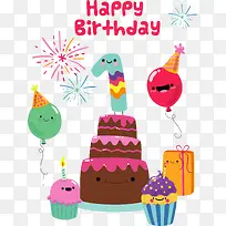 生日快乐卡通蛋糕-空若网 生日快乐卡通蛋糕-空若网