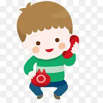 打电话的男孩-空若网 打电话的男孩-空若网