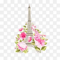 鲜花铁塔PNG下载-空若网 鲜花铁塔PNG下载-空若网