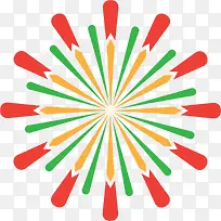 新年卡通多彩烟花-空若网 新年卡通多彩烟花-空若网