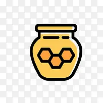 蜂蜜罐子卡通矢量素材-空若网 蜂蜜罐子卡通矢量素材-空若网
