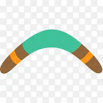 对称绿色弯曲回旋镖-空若网 对称绿色弯曲回旋镖-空若网