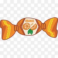 橙色口味矢量水果糖-空若网 橙色口味矢量水果糖-空若网