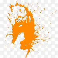 橙色颜料飞溅效果元素-空若网 橙色颜料飞溅效果元素-空若网