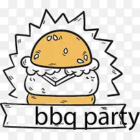 卡通汉堡食品矢量图-空若网 卡通汉堡食品矢量图-空若网