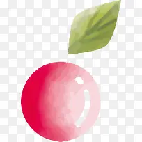 红色水彩清新桃子-空若网 红色水彩清新桃子-空若网