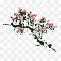 水墨树枝梅花-空若网 水墨树枝梅花-空若网
