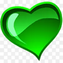 绿色卡通亮光爱心-空若网 绿色卡通亮光爱心-空若网