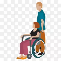 轮椅残疾剪贴画.推轮椅材料-空若网 轮椅残疾剪贴画.推轮椅材料-空若网