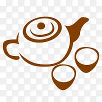 卡通手绘简笔画茶壶茶杯-空若网 卡通手绘简笔画茶壶茶杯-空若网