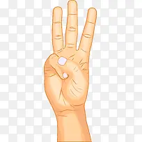 卡通发誓手指手势-空若网 卡通发誓手指手势-空若网