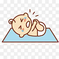 手绘卡通哭闹的婴儿-空若网 手绘卡通哭闹的婴儿-空若网