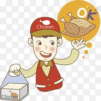 穿着工作服的外卖小哥-空若网 穿着工作服的外卖小哥-空若网