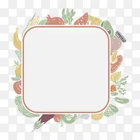 瓜果蔬菜组成的边框-空若网 瓜果蔬菜组成的边框-空若网