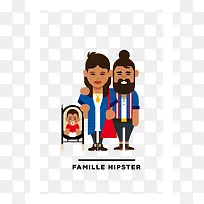 扁平化一家三口-空若网 扁平化一家三口-空若网