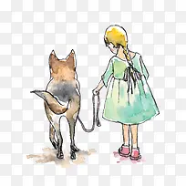 关爱宠物的女孩PNG-空若网 关爱宠物的女孩PNG-空若网