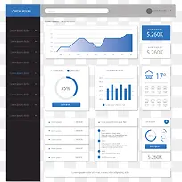 蓝色系统计面板设计-空若网 蓝色系统计面板设计-空若网