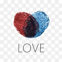 矢量指纹爱心-空若网 矢量指纹爱心-空若网