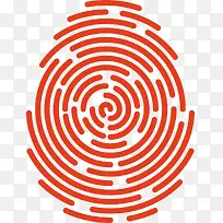 一个红色手指指纹-空若网 一个红色手指指纹-空若网