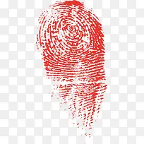 PNG红色手指指纹-空若网 PNG红色手指指纹-空若网