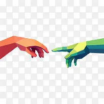 爱情手指触碰插画-空若网 爱情手指触碰插画-空若网