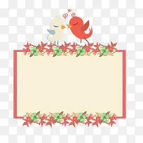 爱情鸟边框矢量图片-空若网 爱情鸟边框矢量图片-空若网