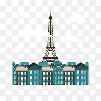 蓝色法国巴黎铁塔-空若网 蓝色法国巴黎铁塔-空若网