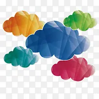 几何彩色云朵-空若网 几何彩色云朵-空若网